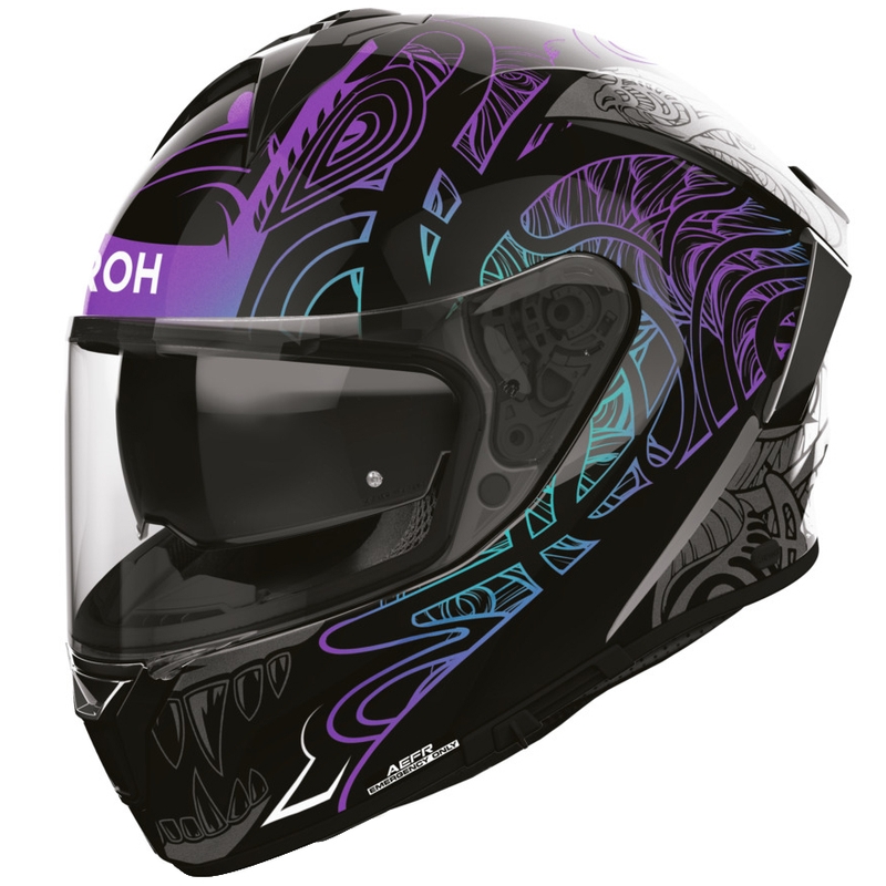 Airoh Spark 2 Silk каска за мотоциклет с пълно лице, черно-лилава