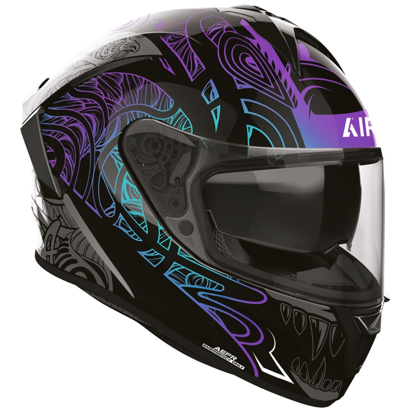 Airoh Spark 2 Silk каска за мотоциклет с пълно лице, черно-лилава