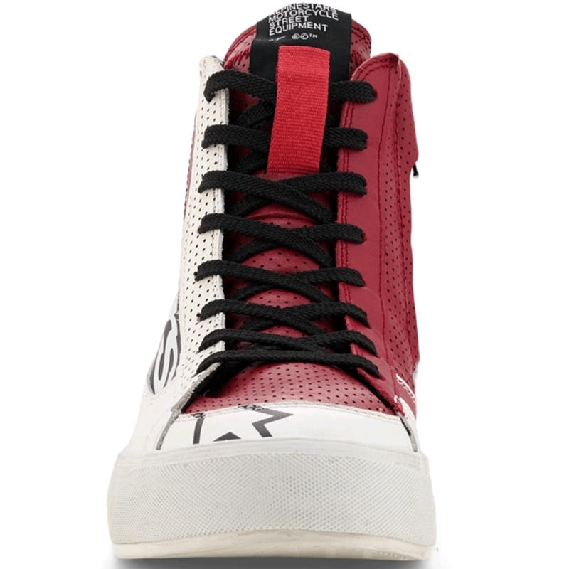 Дамски мотоциклетни ботуши Alpinestars Stella Stated Flair, бяло-червени