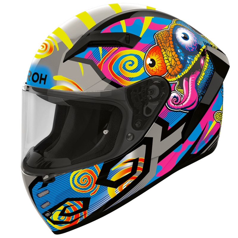Мотоциклетна каска Airoh Connor Chameleon с пълно лице, многоцветна