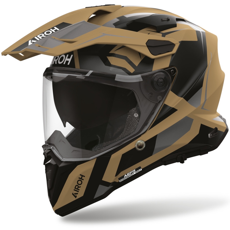 Мотоциклетна каска Airoh Commander 2 Polar Enduro, матово пясъчна