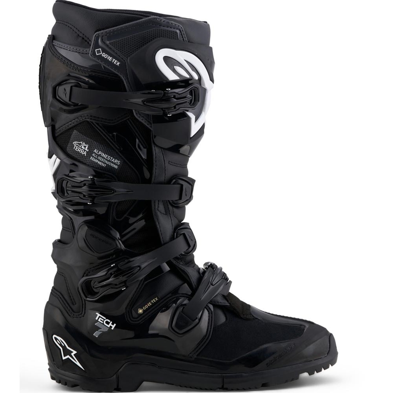 Мотоциклетни ботуши Alpinestars Tech 7 Enduro Gore-Tex®, черно-тъмно сиво