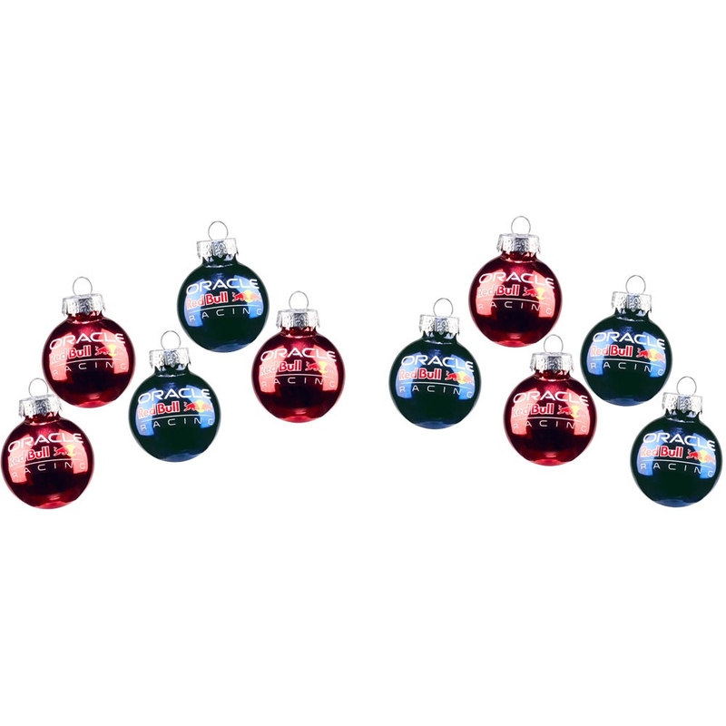 Комплект коледни украси Red Bull Christmas Bauble, 10 броя, тъмносиньо-червени