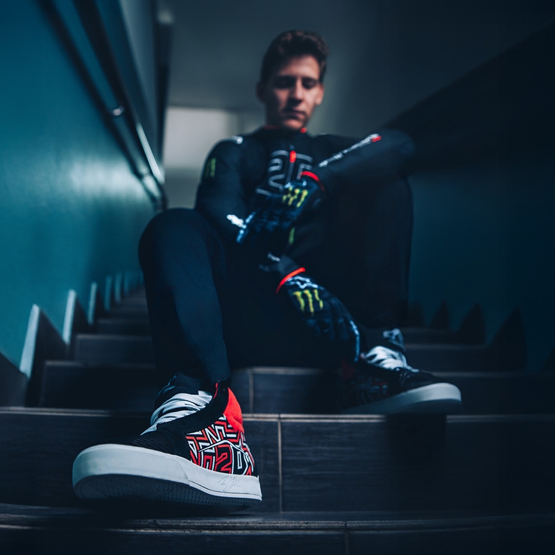 Мотоциклетни ботуши Alpinestars Ride-63 Canvas FQ20 черно-бяло-червено