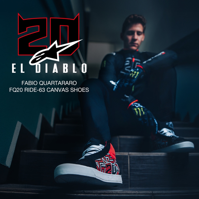 Мотоциклетни ботуши Alpinestars Ride-63 Canvas FQ20 черно-бяло-червено