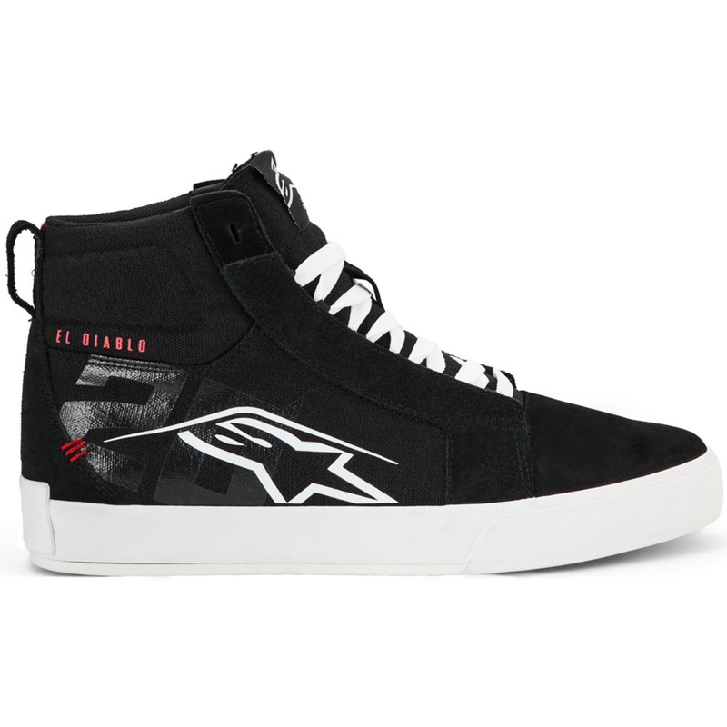 Мотоциклетни ботуши Alpinestars Ride-63 Canvas FQ20 черно-бяло-червено