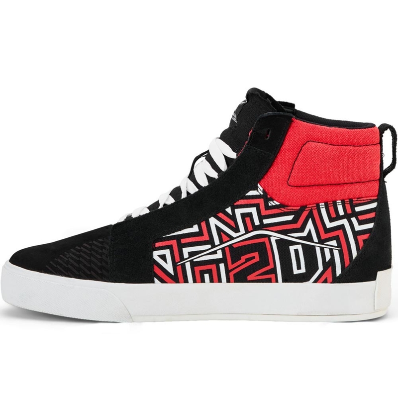 Мотоциклетни ботуши Alpinestars Ride-63 Canvas FQ20 черно-бяло-червено