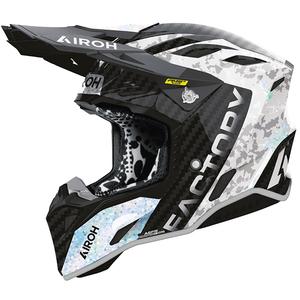Каска за мотокрос Airoh Aviator Factory Bitmap Carbon, сива
