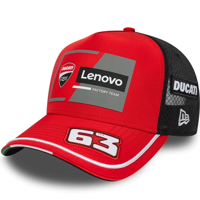 Капачка Ducati New Era Lenovo Bagnaia 63 черно-червена