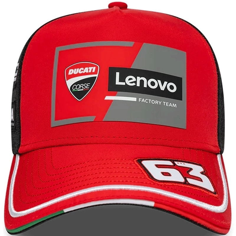 Капачка Ducati New Era Lenovo Bagnaia 63 черно-червена