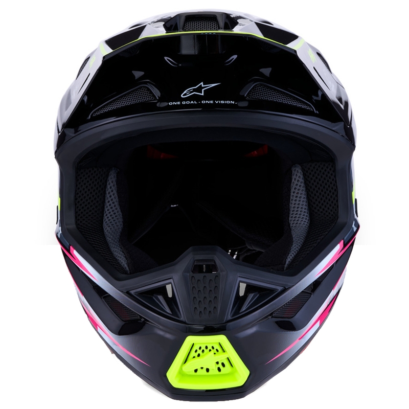 Каска за мотоциклет Alpinestars Supertech S-M7 Blaster, сиво-флуоресцентно жълта
