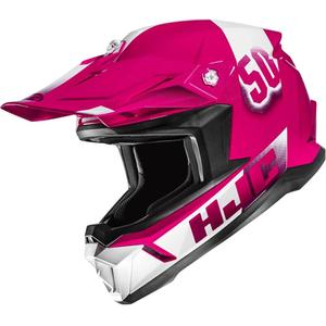 Детска мотокрос каска HJC Y50 розово-бяла