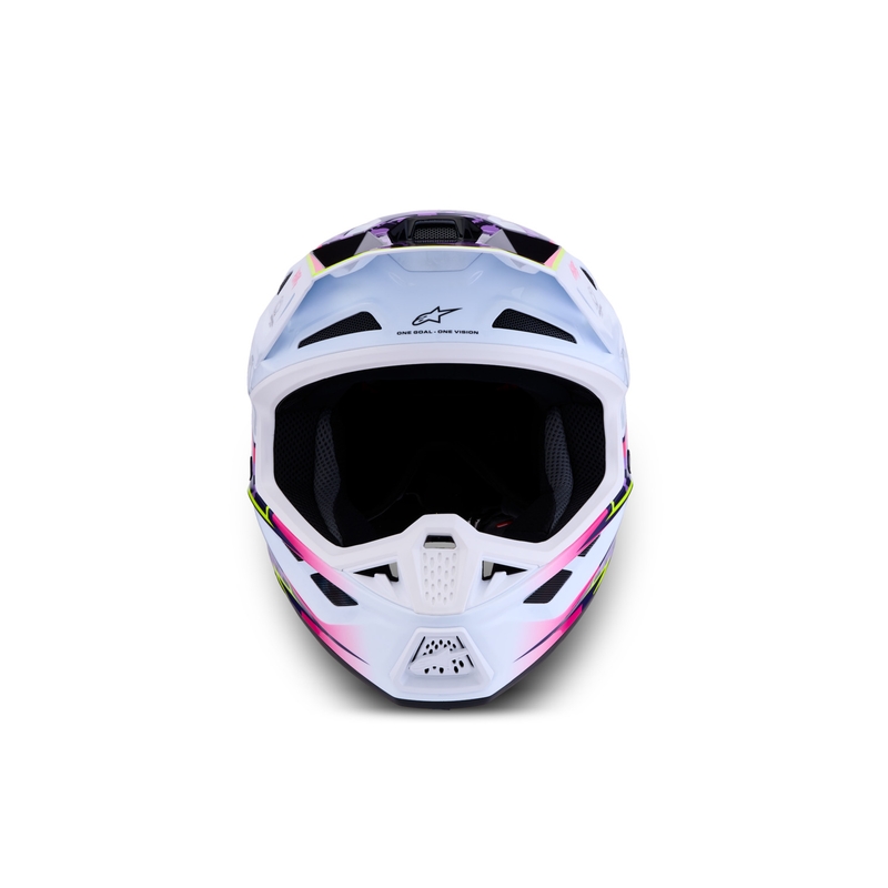 Каска за мотоциклет Alpinestars Supertech S-M7 Blaster, лилаво-бяла