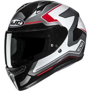 Мото каска за цял нос HJC C10 Cric MC1 черно-бяло-червено