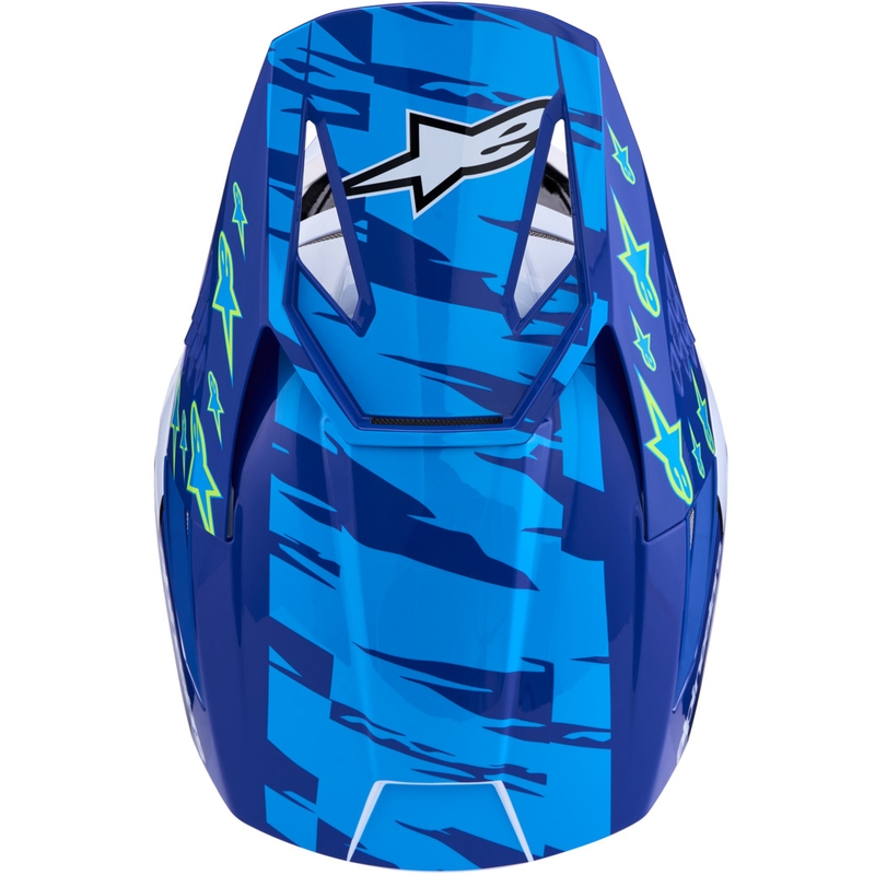 Каска за мотоциклет Alpinestars S-M3 Falcon, синьо-бяло-черно