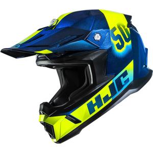 Мотокрос каска HJC C50 Dash MC2 синьо-флуоресцентно жълто