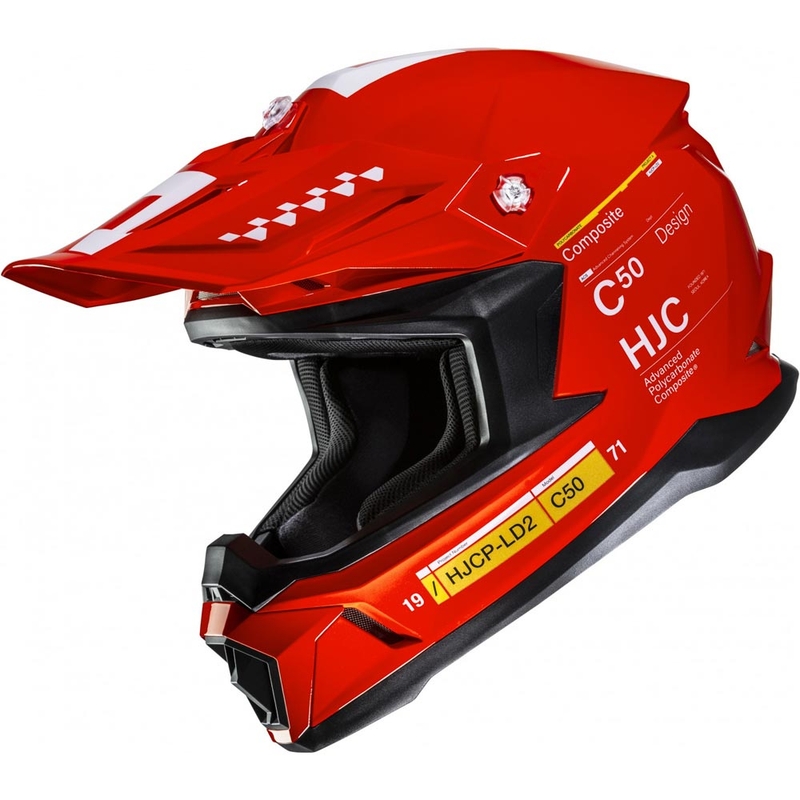 HJC C50 Tagg MC1 каска за мотокрос червена