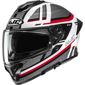 HJC C71 Novah MC1 каска за мотоциклет с пълно лице, сиво-бяло-червено