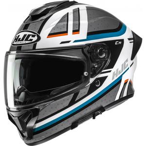 HJC C71 Novah MC27 каска за мотоциклет с пълно лице, сиво-бяло-синьо