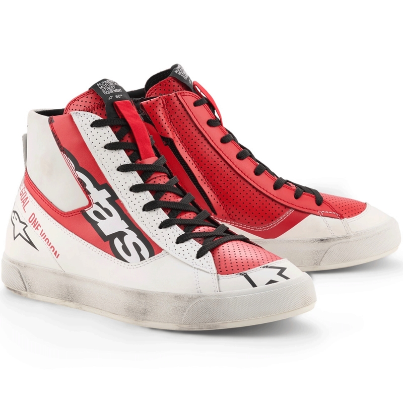 Мотоциклетни ботуши Alpinestars Stated Flair, бяло-червени
