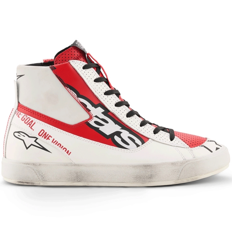 Мотоциклетни ботуши Alpinestars Stated Flair, бяло-червени