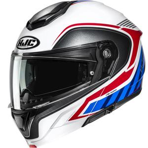 Мото каска HJC C92 Ragna MC21 с отваряне, бяло-червено-синя