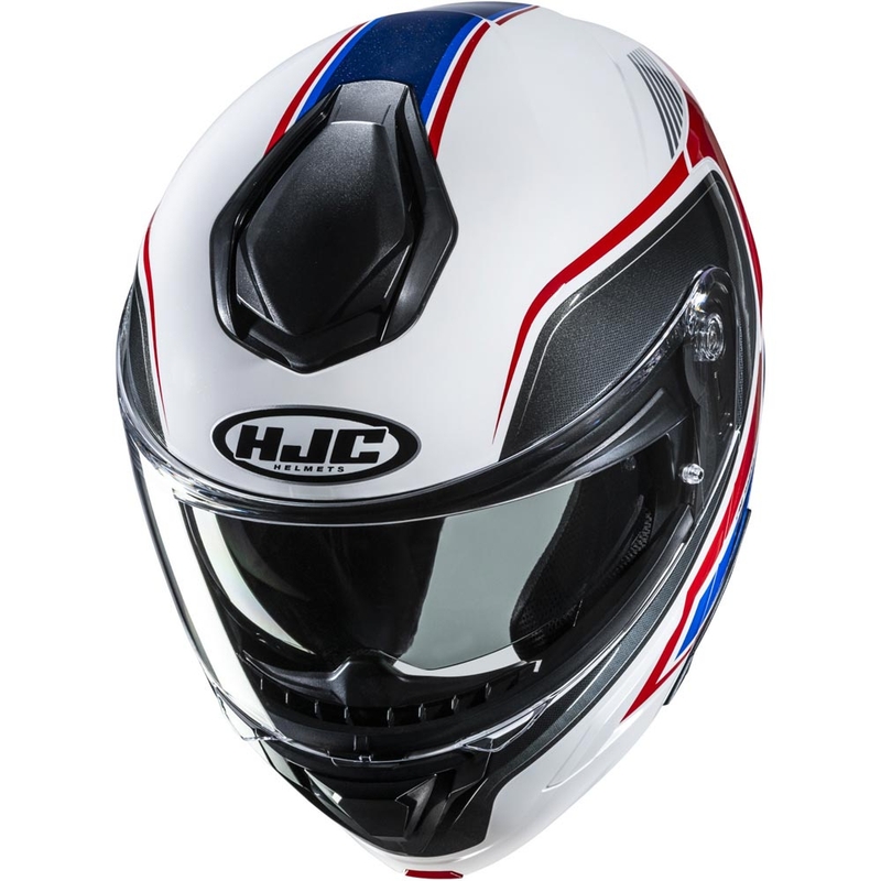 Мото каска HJC C92 Ragna MC21 с отваряне, бяло-червено-синя