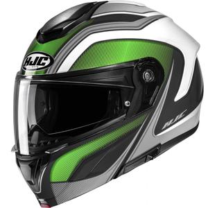 Мото каска HJC C92 Sirius MC4, черно-бяло-сребристо-зелена