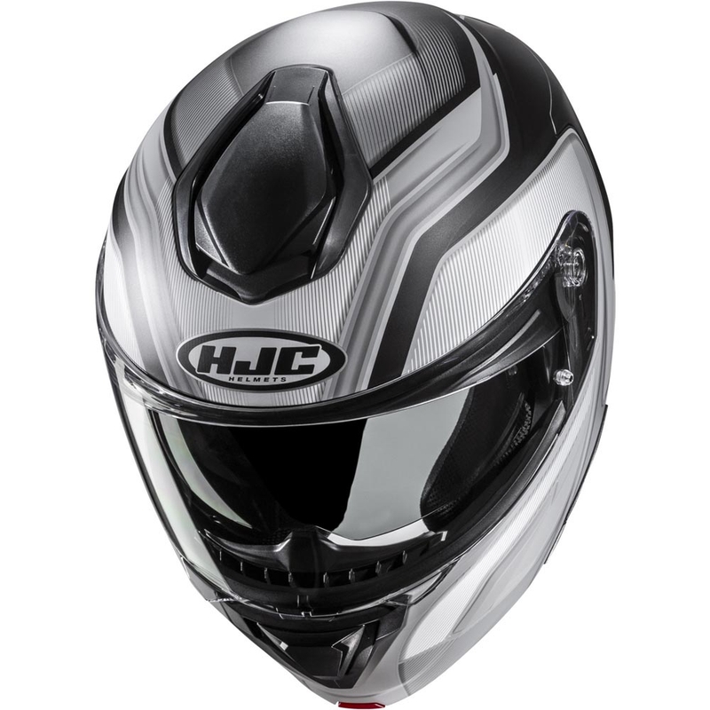 Мото каска HJC C92 Sirius MC5SF, черно-бяло-сребристо