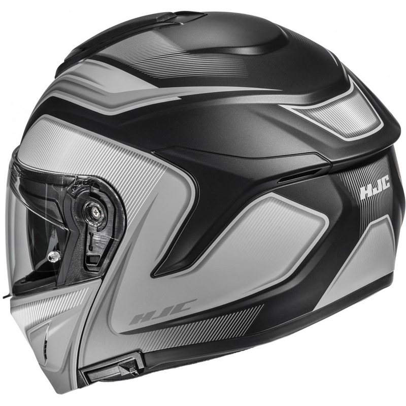 Мото каска HJC C92 Sirius MC5SF, черно-бяло-сребристо