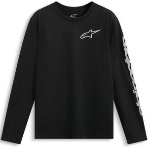 Тениска с дълъг ръкав Alpinestars Trackside CSF, черно-бяла
