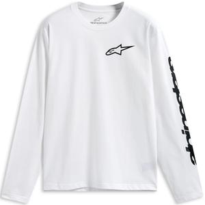 Тениска с дълъг ръкав Alpinestars Trackside CSF, бяло-черна