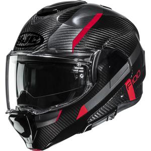 HJC F100 Carbon Askan MC1 каска за мотоциклет, черно-червена
