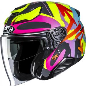 Отворена мотоциклетна каска HJC F31 Sora MC38 в черен цвят
