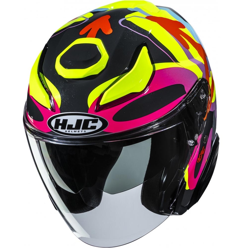Отворена мотоциклетна каска HJC F31 Sora MC38 в черен цвят