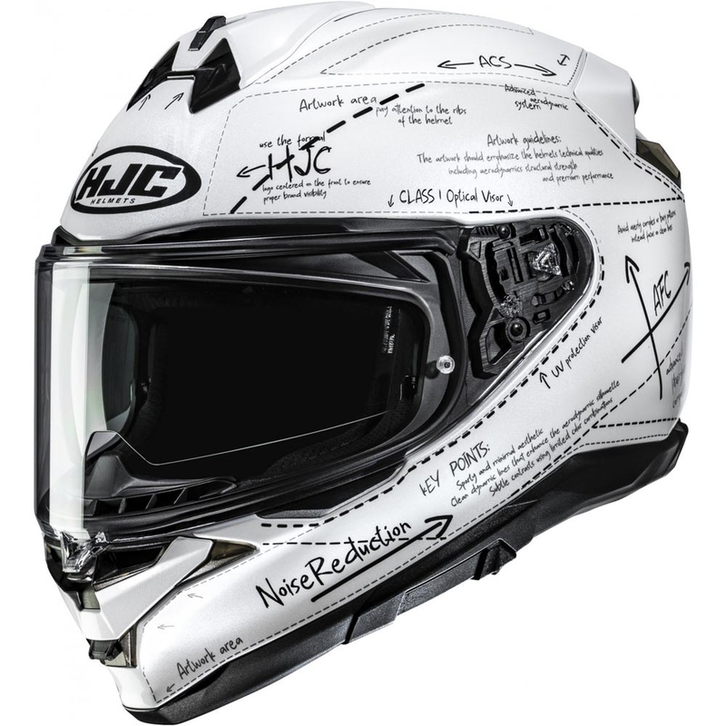 HJC F72 Odyssea MC10 каска за мотоциклет с пълно лице, бяло-черна