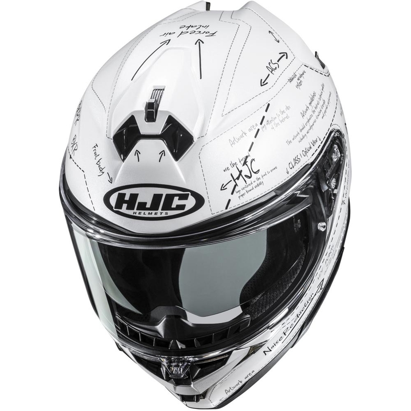 HJC F72 Odyssea MC10 каска за мотоциклет с пълно лице, бяло-черна