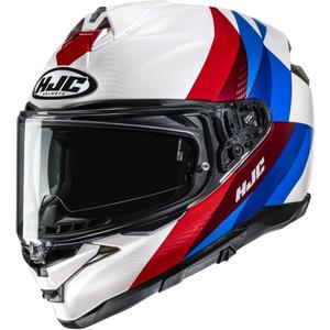 Мотоциклетна каска с пълно лице HJC F72 Racero MC21 бяло-червено-синьо