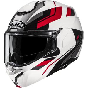 HJC i101 Krone MC1 каска за мотоциклет с отваряща се конструкция, бяло-черно-червено