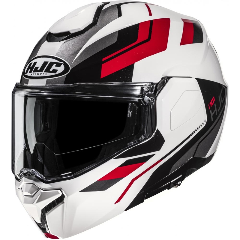 HJC i101 Krone MC1 каска за мотоциклет с отваряща се конструкция, бяло-черно-червено