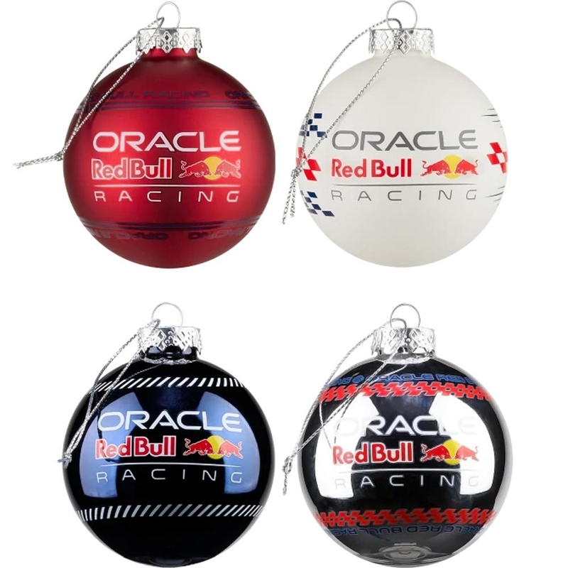 Комплект коледни украси Oracle Red Bull Racing пъстри 4 бр.