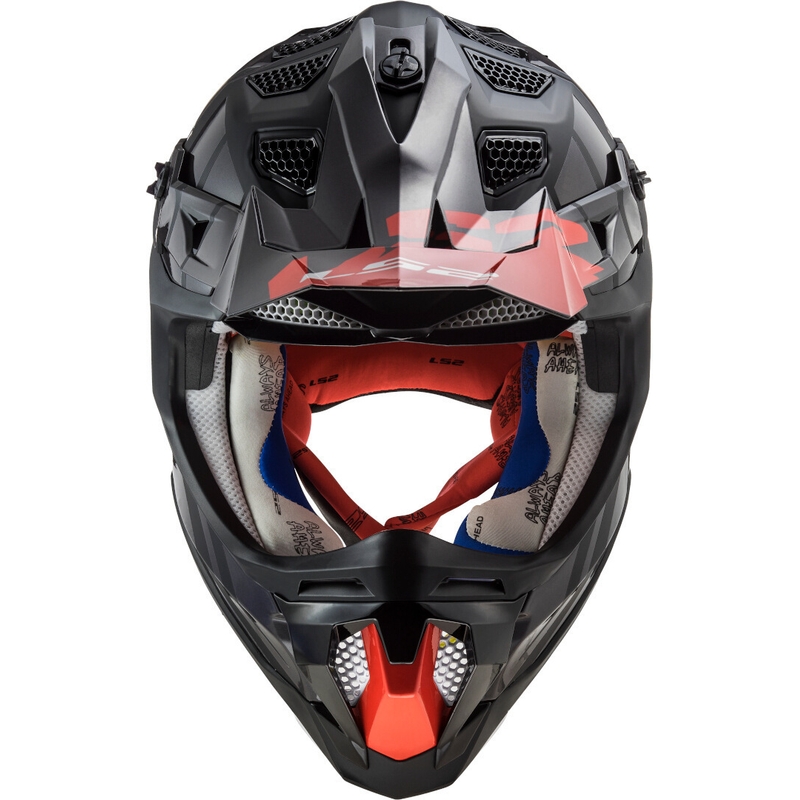 Motokrosová přilba LS2 MX470 Subverter Troop černo-červená