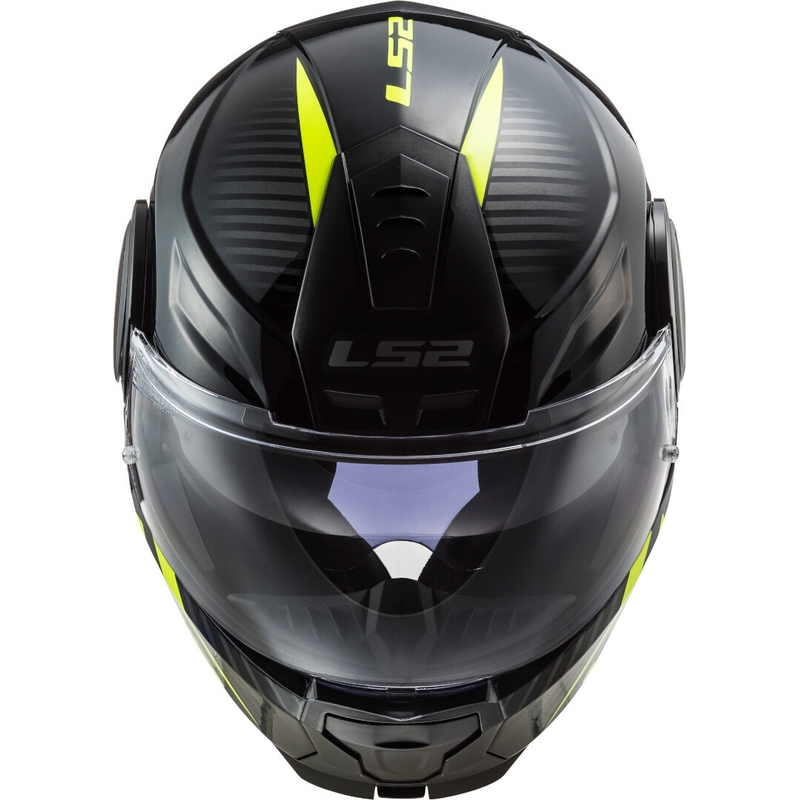 Vyklápěcí přilba na motorku LS2 FF902 Scope Skid černo-fluo žlutá