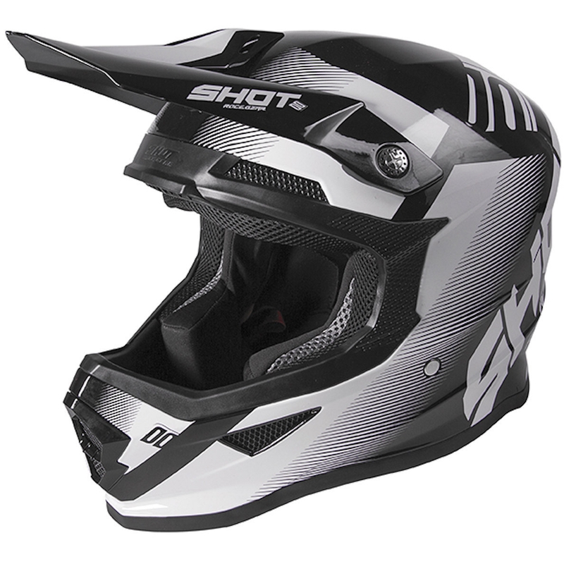 Motokrosová přilba Shot Furious Trust černo-bílá výprodej