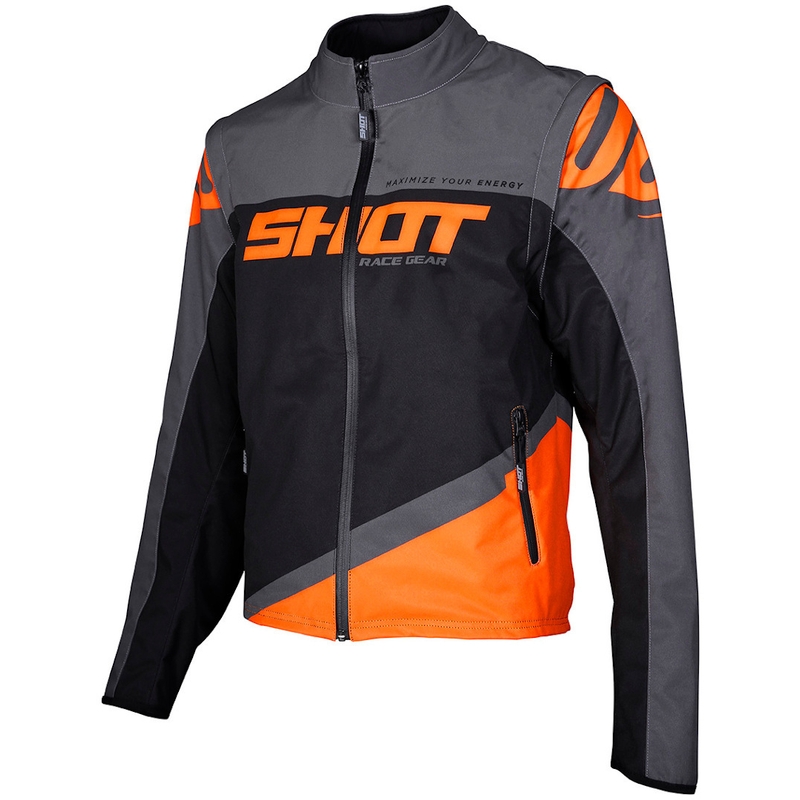 Softshellová bunda Shot Lite černo-šedo-oranžová výprodej