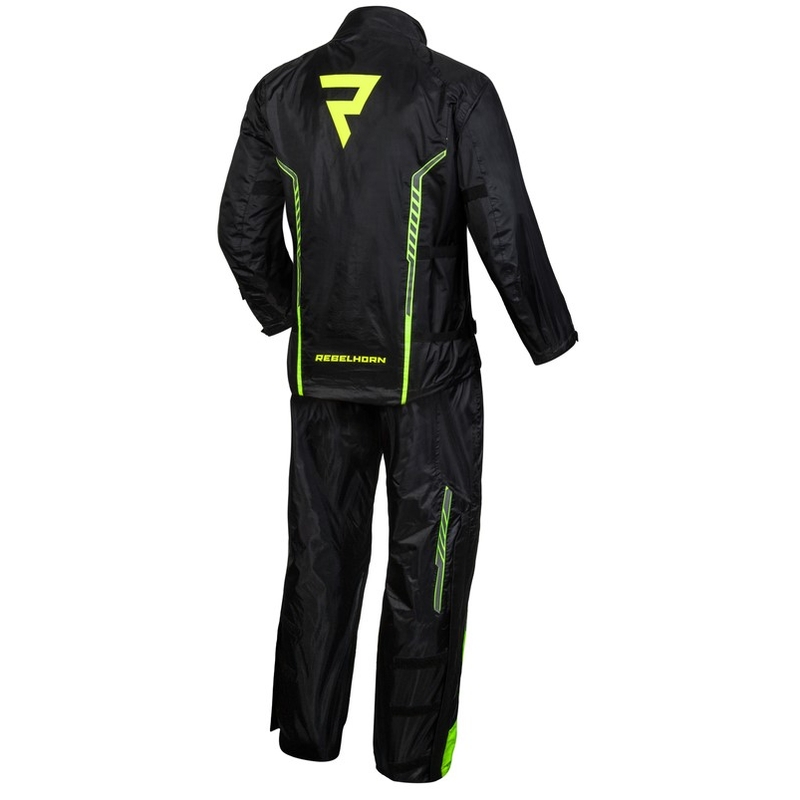 Мотоциклетно яке Rebelhorn Patrol Black-Fluo Yellow