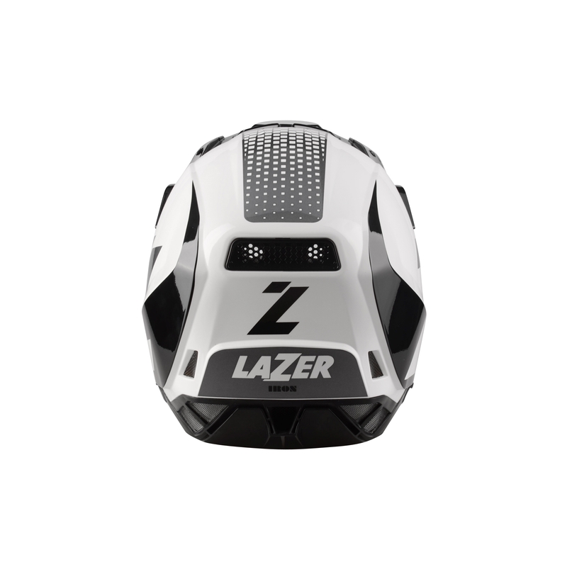 Motokrosová přilba Lazer X9 Iron bílo-černo-stříbrná