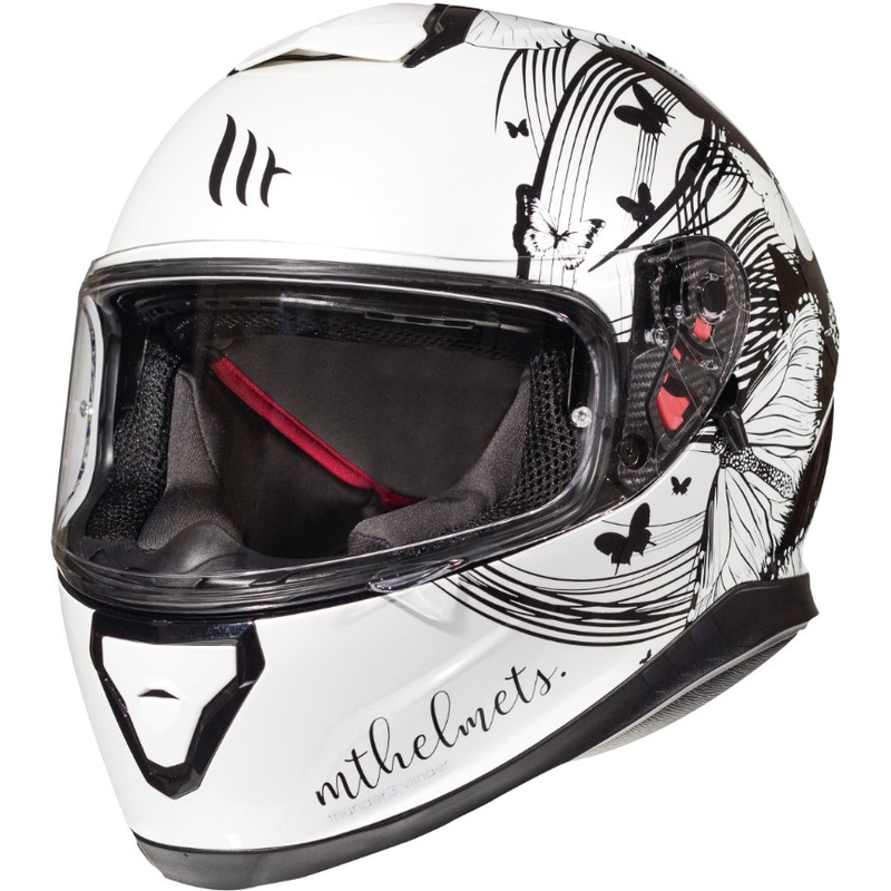 Dámská integrální přilba na motorku MT Thunder 3 SV Vlinder bílo-černá výprodej