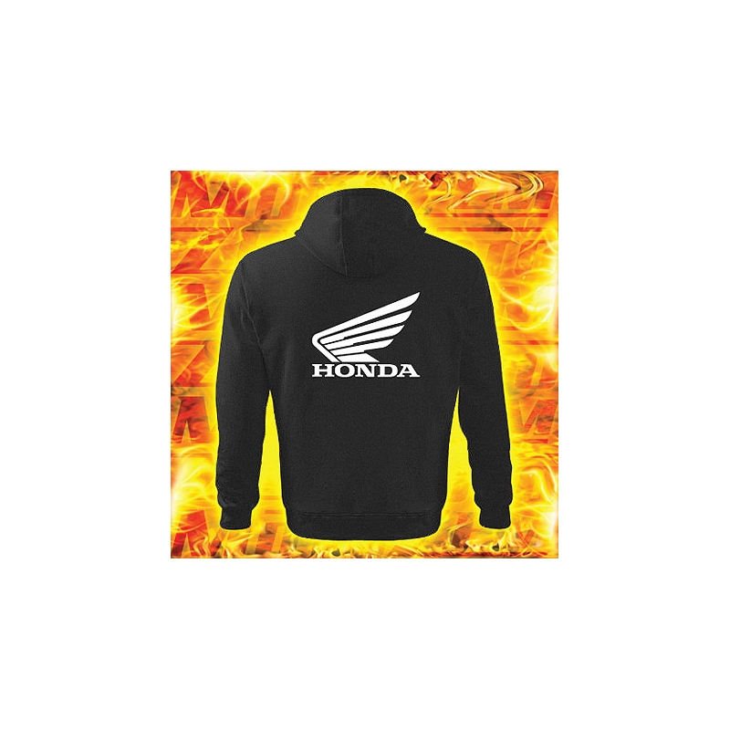Mikina motiv Honda černá s kapucí