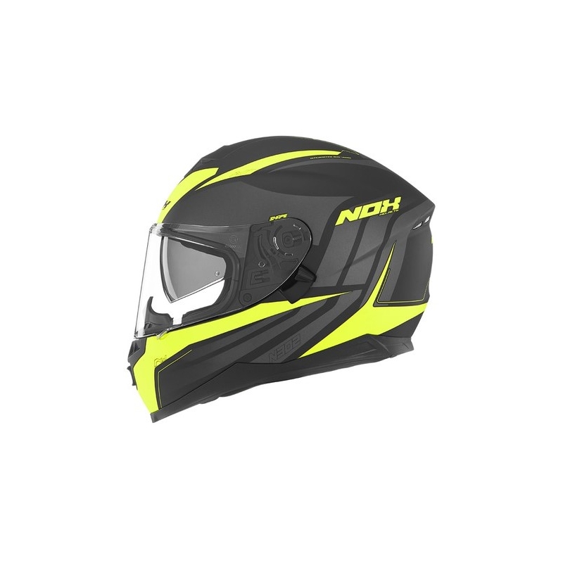 Integrální přilba na motorku NOX N302 Shape černo-žlutá výprodej